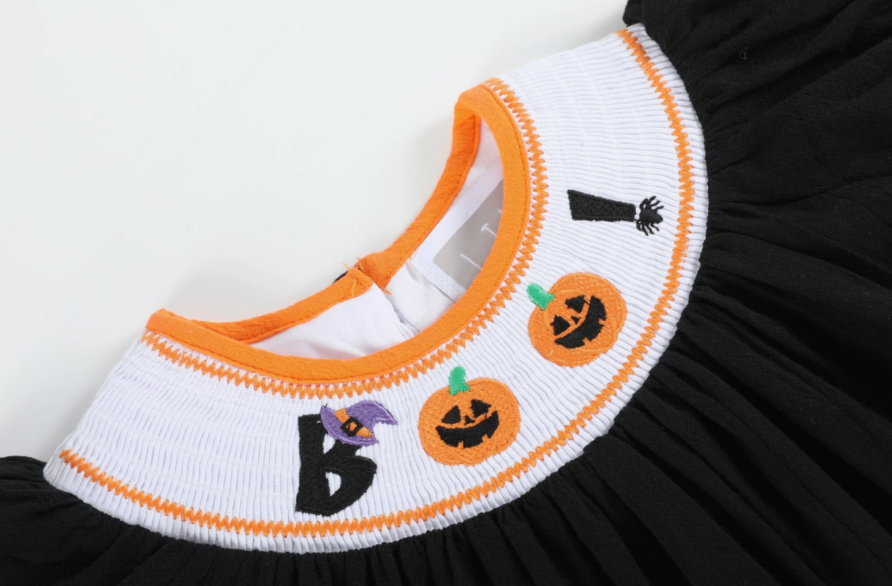 BOO Smocked Halloween Dress Toddler Girl