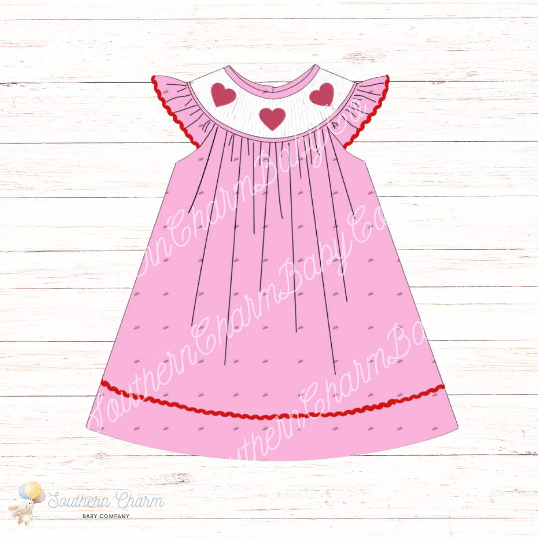 Pre Order Valentines Day Smocked Dress