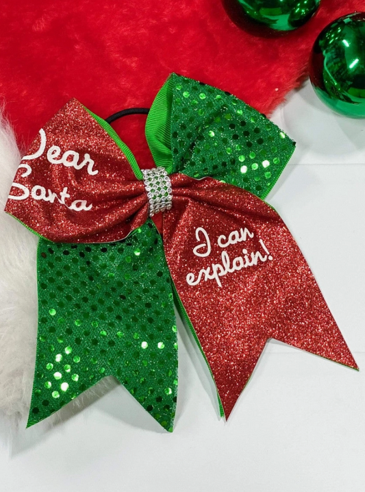 Dear Santa Christmas Cheer Bow