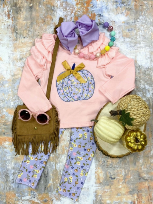 Lavender Pumpkin Princess Pants Set